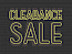 clearance sale yellow text on black background